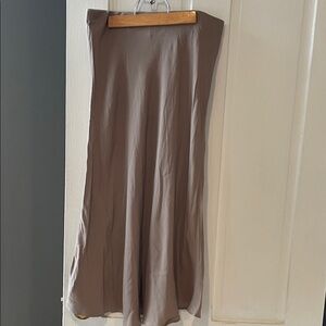H&M Soft Brown Midi Skirt